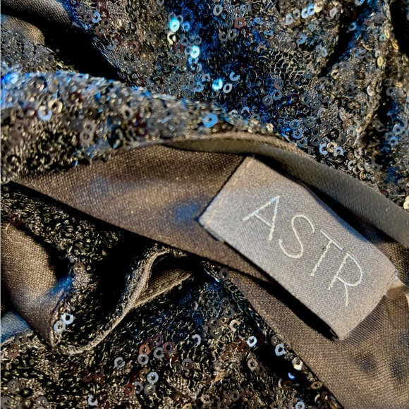 ASTR from Nordstrom Black Sequin Cocktail Party Dress L - Picture 11 of 11